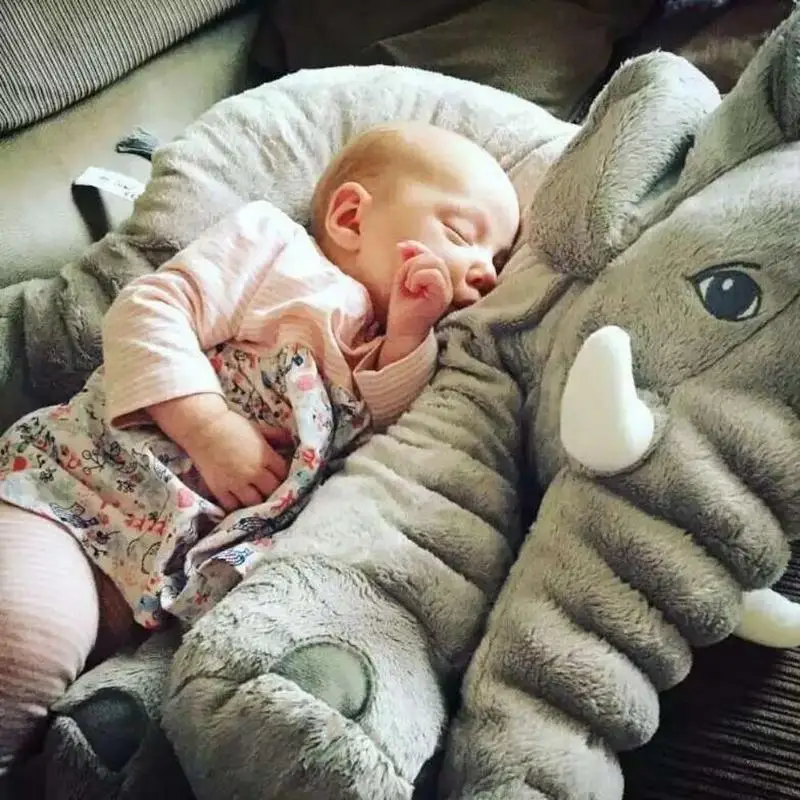 65cm Large Plush Toys Kids Super Soft Sleeping Back Elephant baby Cushion Birthday Gift Infant Pillow 3