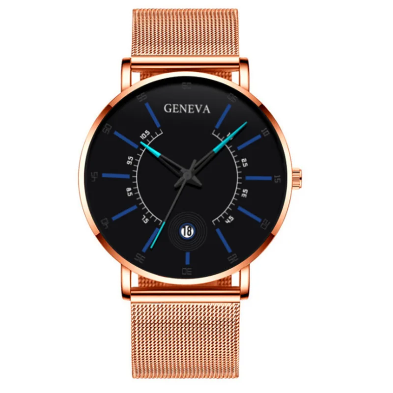 Men Watches 2022 Luxury Fashion Mens Business Watch Ultra Thin Thin Stainless Steel Mesh Belt Quartz Wrist Watch Reloj Hombre