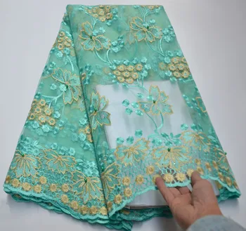 

African Lace Fabric 2020 Embroidered Nigerian Laces Fabric Bridal High Quality French Tulle Lace Fabric For Wedding Party G5-6HF