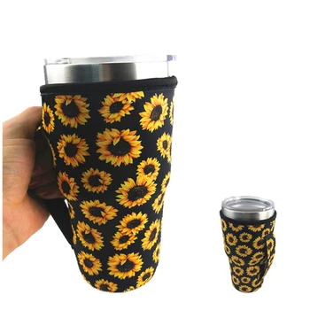 

1pcs Leopard Print Rainbow Sunflower Mermaid Water Bottle Cover Neoprene Insulated Sleeve bag Case Pouch for 30oz Tumbler Cup