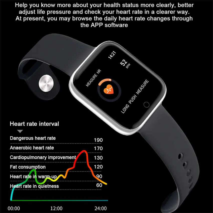 Роскошный цветной смарт-браслет, фитнес-браслет, мужские/женские часы, Smartband для Apple/Xiao mi/Honor PK mi Band 4/Fit Bit 5