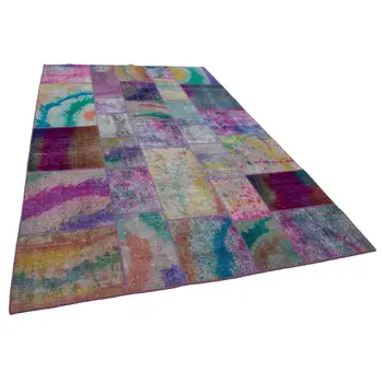 

197x301 Cm Multicolor Handmade Patchwork Rug-6x10 Ft