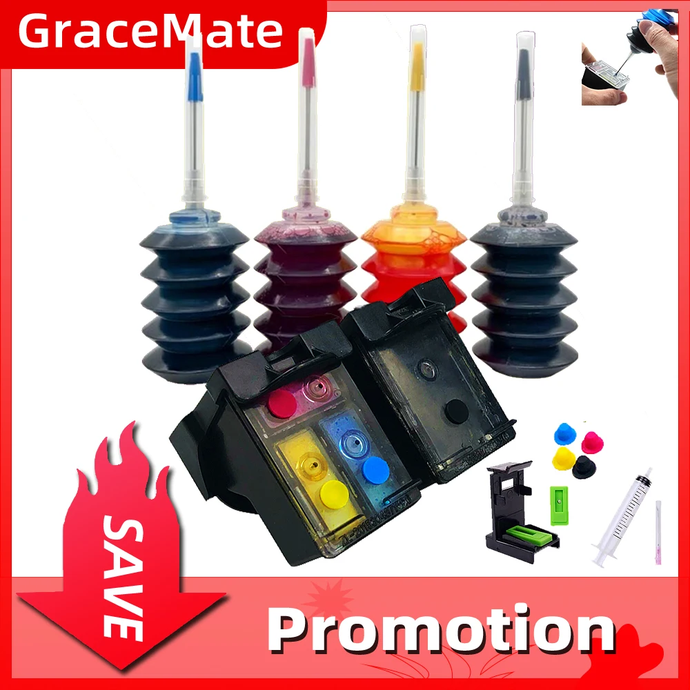 GraceMate 652 XL Refillable Ink Cartridge Compatible for HP 652XL Deskjet 1115 2135 3835 2675 2676 4675 5075 RU IL Printer | Компьютеры и