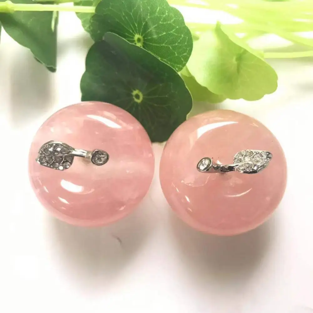 High Quality Natural Rose Quartz Apple Crystal Quartz Healing Gemstone Hand Carved For Gift& Home Decoration ZJJ