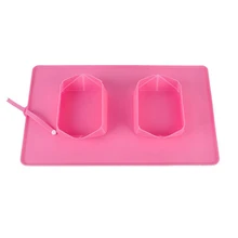 2 шт. Складная Силиконовая миска для собак, портативная двойная миска для путешествий, складная миска для кормления, миска для воды, кормушка для домашних животных, кормушка для кошек, для путешествий на открытом воздухе