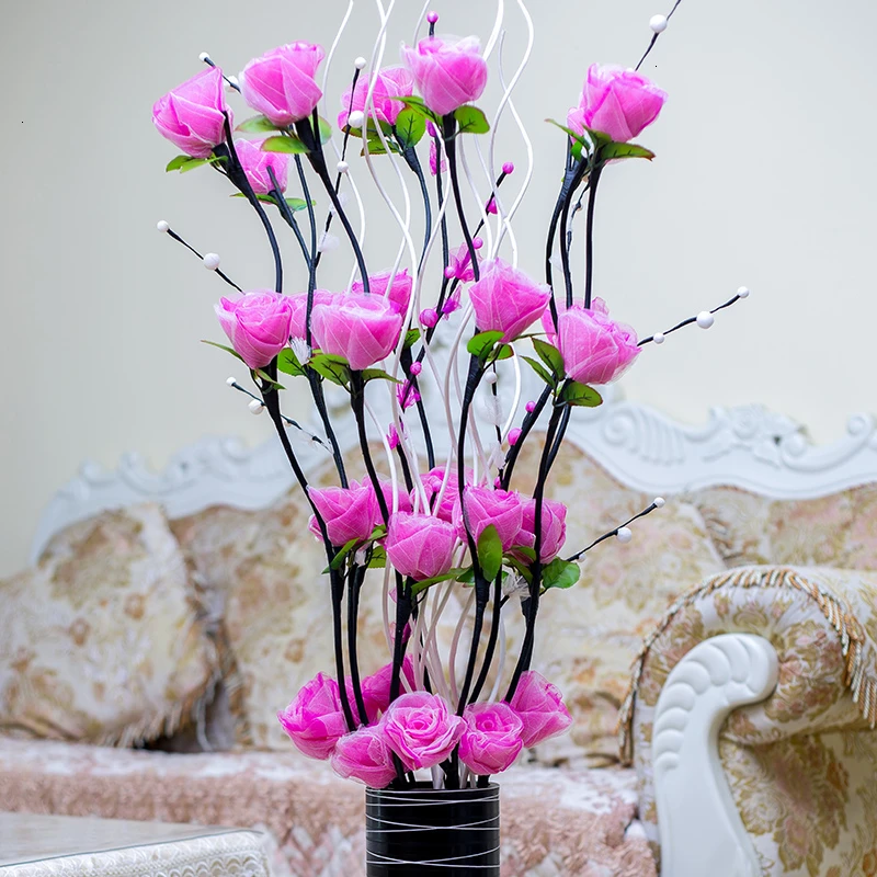 Ground Artificial Flower A Decoration Plastic Flower Botany Flower Arrangement Large Decorate Flower Tulips Simulation Bouquet - Цвет: including bottles