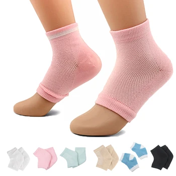 

1pair Cotton Heel Socks Peds Anti Cracking Liner Soft Elastic Silicon Moisturizing Foot Skin Care Heel Foot Protection