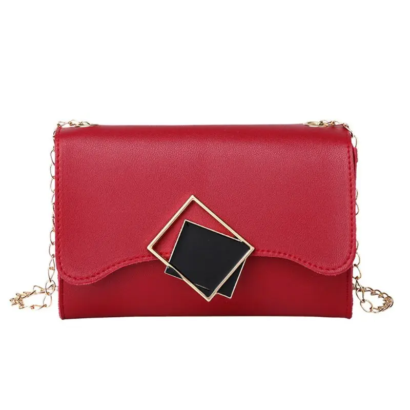 

Women PU Leather Chain Crossbody Shoulder Bag Satchel Purse Female Ladies Small Handbag