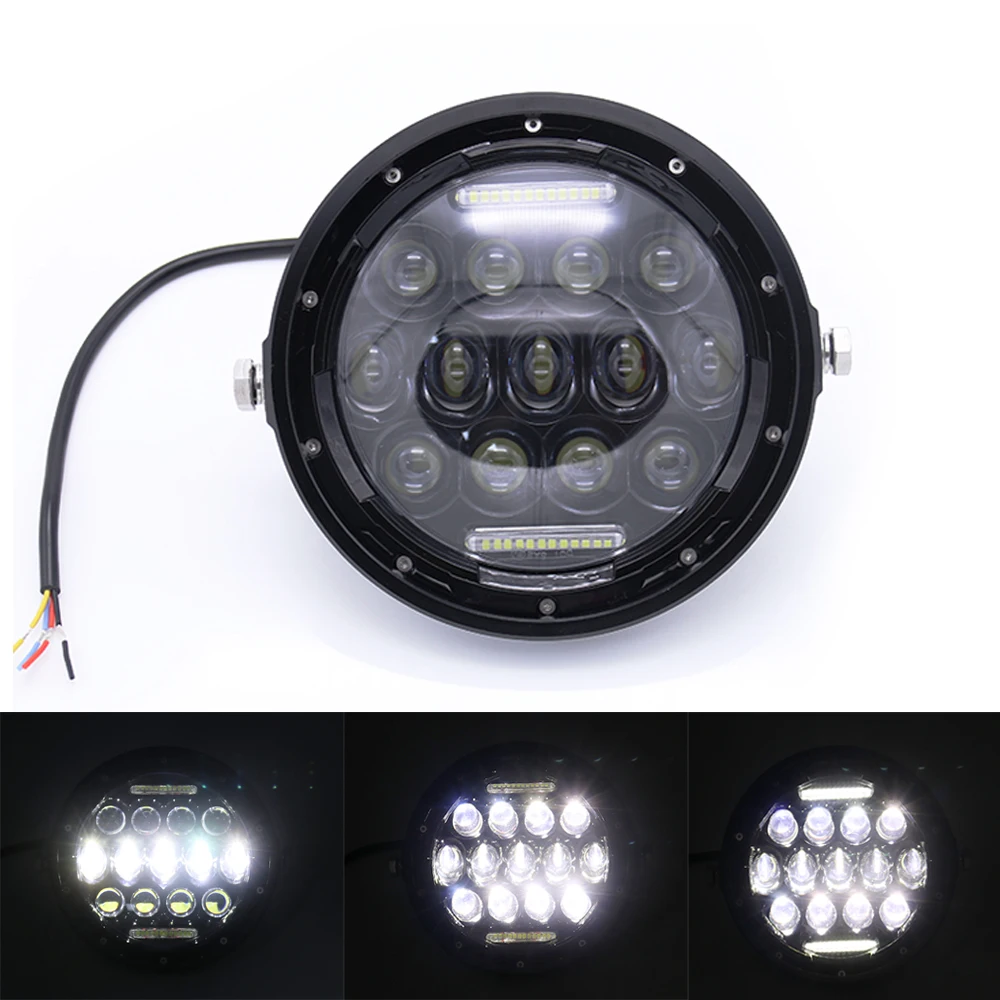 

7 inch Motorcycle projector LED headlight With White DRL for Harley Sportster 1200 72 48 883 Street 500 750