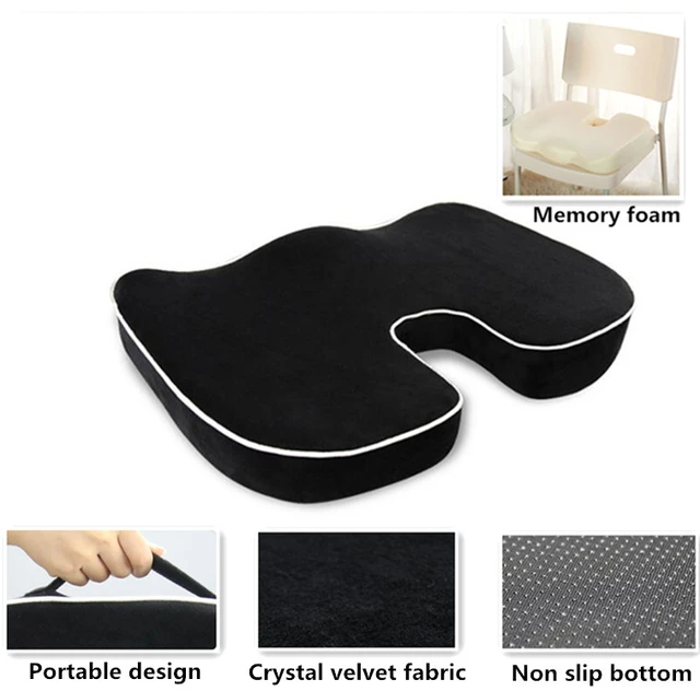 Seat Cushion for Office Chair Memory Foam Non-Slip Desk Chair Cushion Back,  Coccyx, Sciatica, Tailbone Pain Relief Butt Pillow - AliExpress