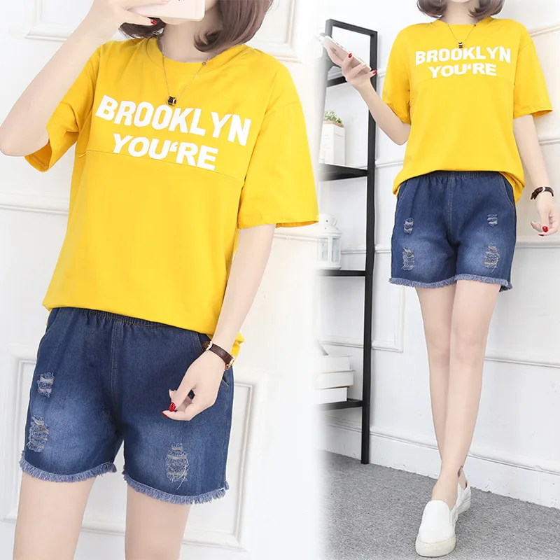 

Maternity Clothes 2019 Summer Short-sleeved Go out Lactation Garment Printed Letter Korean-style Hidden Cross Time of Childbirth
