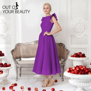 

2020 New Evening Dress O-neck Sleeveless Simple Shoulder Small Flying Sleeves Mid-waist Ankle Skirts Usually Wearable