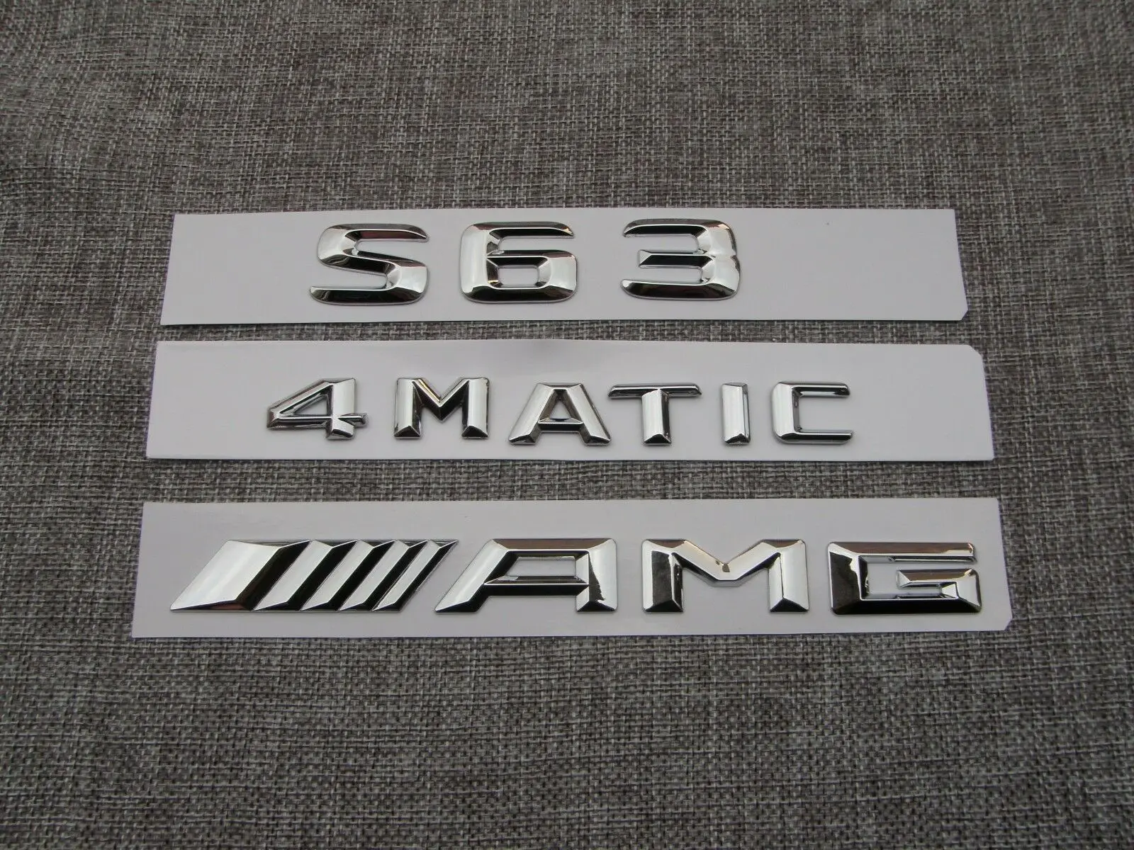 

1 set Chrome Letters Emblem Emblems Badges for Mercedes Benz S63 AMG 4MATIC