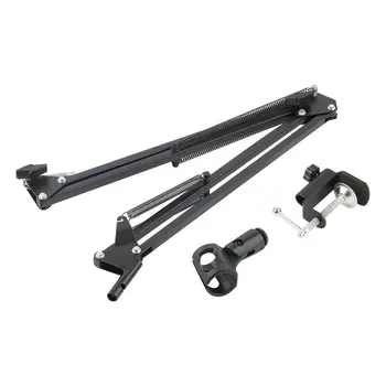 

Mic Microphone Suspension Boom Scissor Arm Stand Holder for Studio Broadcast Promotion C1