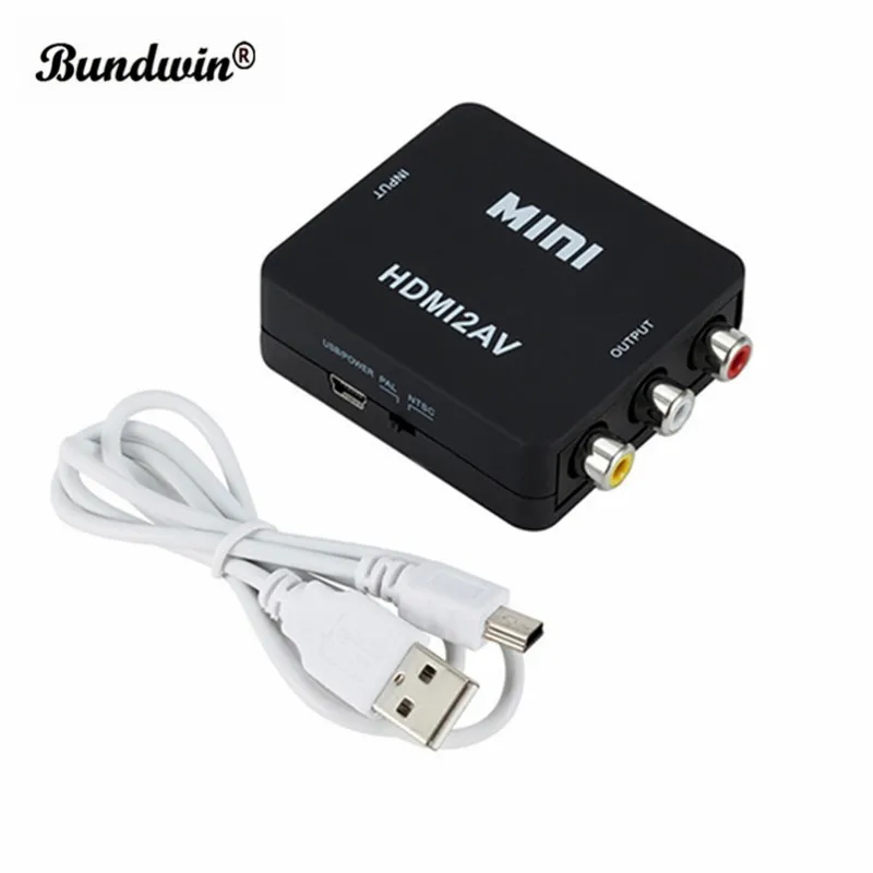 Композитный адаптер HDMI в RCA AV/CVBS для телевизора VHS DVD горячая распродажа|Кабели VGA| |