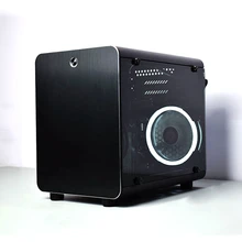 ПК безопасный шкаф геймерский охлаждающий чехол для компьютера маленький мини воздушный корпус для ITX материнских плат вертикальный ATX полностью алюминиевая рама