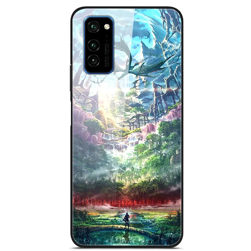 Для huawei honor view 30 Чехол из закаленного стекла жесткий чехол для телефона для huawei honor View 30 Pro TPU бампер чехол s honor v30