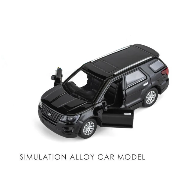 New 1:36 Ford Explorer Alloy Car Model Sound and light Diecasts & Toy Vehicles Toy Cars Kid Toys For Children Collection Gifts - No light and sound