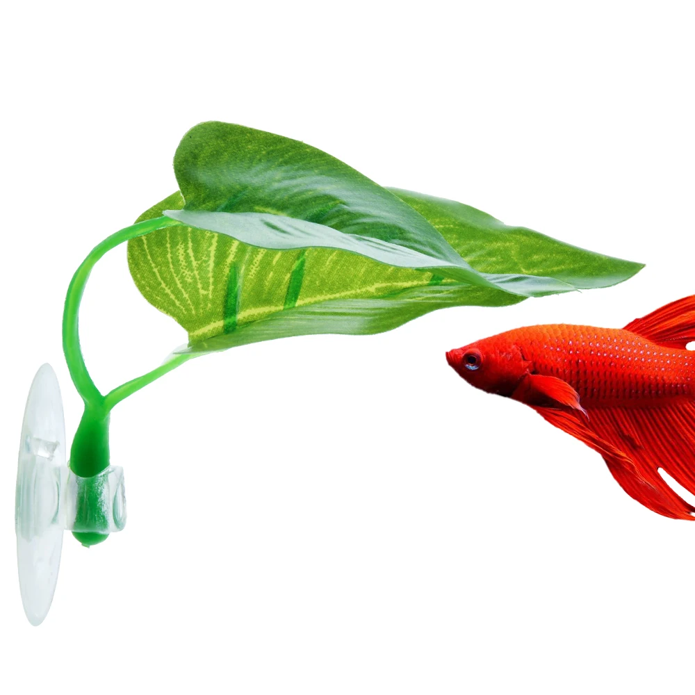 C Украшение для аквариума, украшение для аквариума, Betta Fish Leaf Pad, аквариумный пейзаж, пластиковые на присосках гамак для рыбок-Петушков - Цвет: C