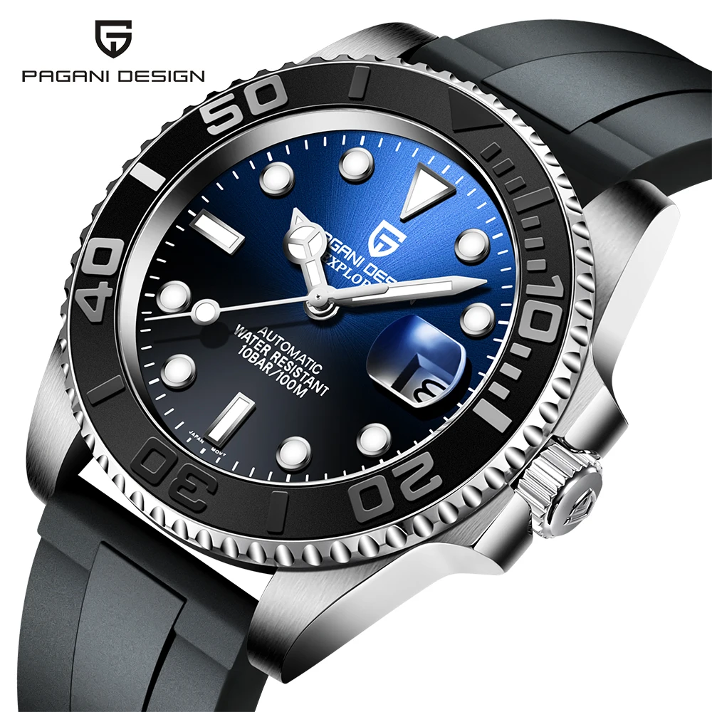 PAGANI DESIGN Automatic Men Mechanical Wrist watch Stainless Steel Waterproof Watch Luxury Top Brand Sapphire Glass Men's Gift