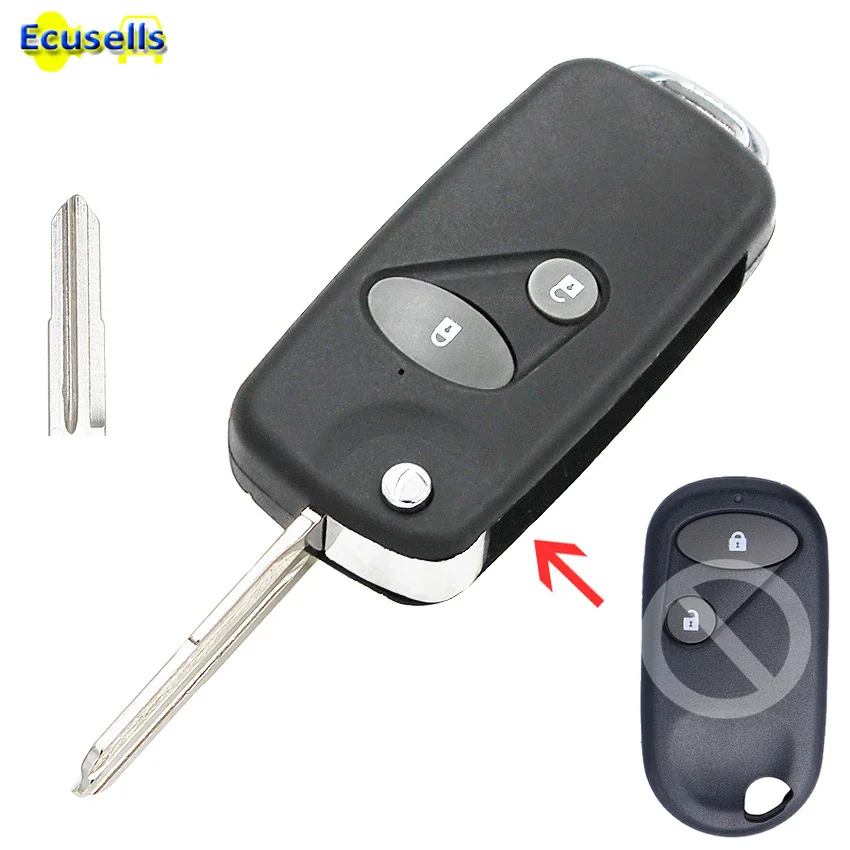 

2 Button FOLDING FLIP KEY FOB CASE SHELL UPGRADE FOR HONDA ACCORD CIVIC HRV CRV S2000 REMOTE KEY