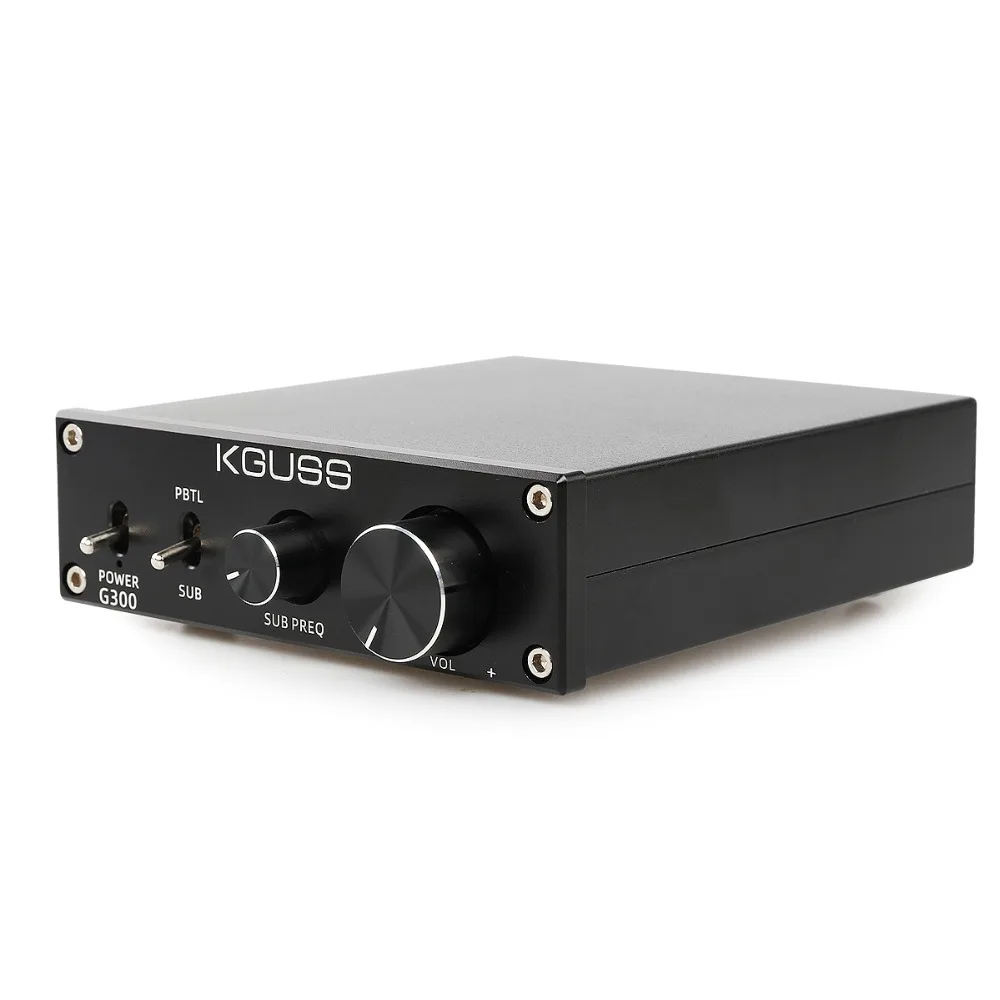 KGUSS G300 HIFI класса D Сабвуфер аудио усилитель 300 Вт усилитель низких частот регулировка