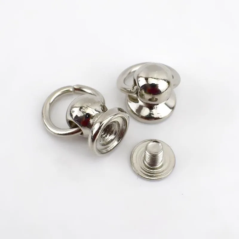 Silver Meetee 30/50/100 шт 10 мм Сумка на ремешке, украшенные заклепками клип винты ручка металлические пряжки на ремне с пряжкой DIY Замена аппаратных аксессуары для ванной комнаты - Цвет: Silver