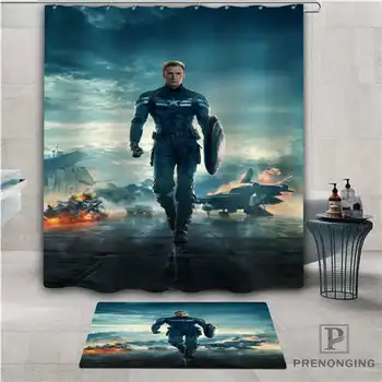 

Custom captain_america (1) Waterproof Shower Curtain Doormat Home Bath Bathroom Polyester Fabric Multi Sizes#2019-1-06-13