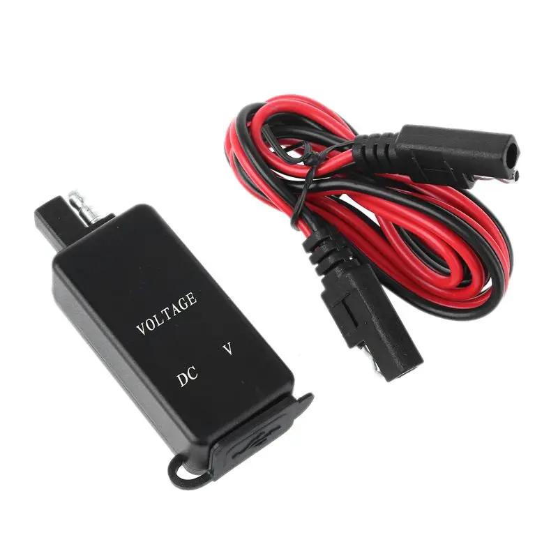 Мотоцикл SAE к USB адаптер мотоцикл QC 3,0 двойной USB зарядное устройство светодиодный вольтметр
