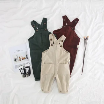 

Corduroy Overalls for Boys Children's Clothing Baby Boys Suspender Pants Kids Girls Solid Casual Overalls Toddler Infant Pants