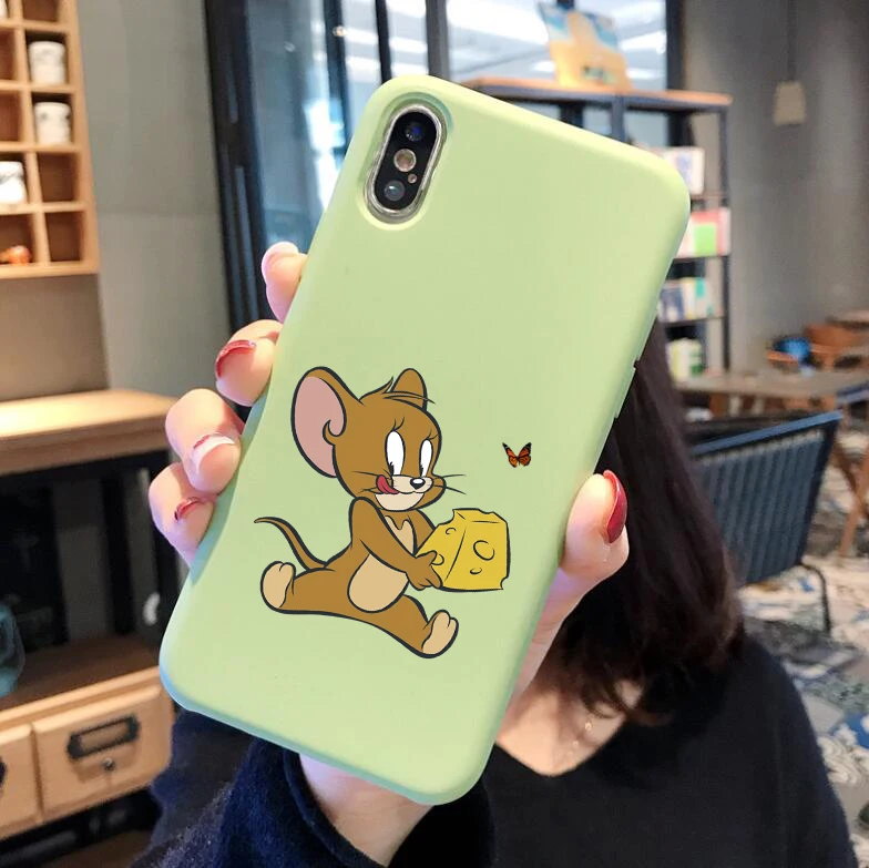 Забавные Tom amd Джерри Цветной Мягкий силиконовый чехол для телефона для iphone 6/6s, 6 Plus/6s Plus, 7 Plus/8, 7 Plus/8 Plus, X, K, XS, XR, XSMax