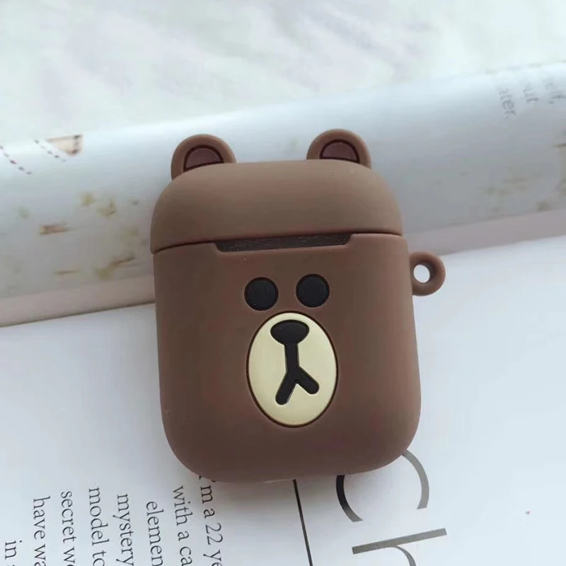 AirPods case 7 Мультяшные беспроводные bluetooth наушники чехол для Apple AirPods силиконовый чехол для наушников на Airpods 2 чехол защитный чехол Роскошный - Цвет: AirPods case 7