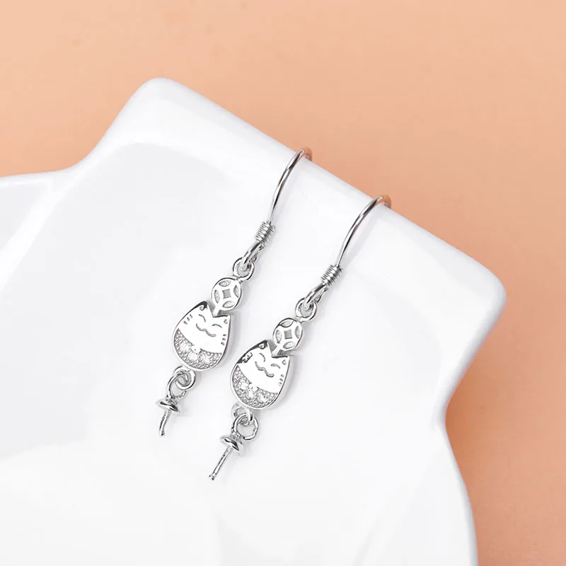 Самодельные сережки из стерлингового серебра 925 пробы полуфабрикаты аксессуары