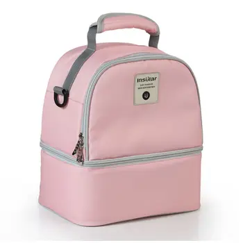 

Thermal Insulated Baby Bottle Breast Pump Cooler Bag Double Layer Lunch Backpack H8WD