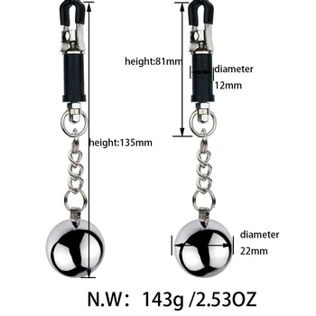 Bdsm Bondage Adults Games Sex Toys of Clamp Nipple Sexy Accessories with Metal Ball for Men Women Gay Fetish Breast Stimulation 5
