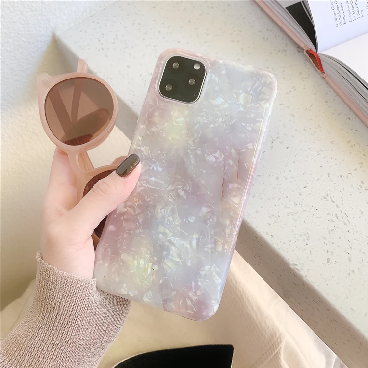 Текстура гранита, мрамора чехлы для телефонов с рисунком "для iphone 11pro max чехол для iphone XR XSMAX фотокамеры мгновенного действия 8 7 6S Plus задняя крышка мягкие чехлы для IMD - Цвет: Черный