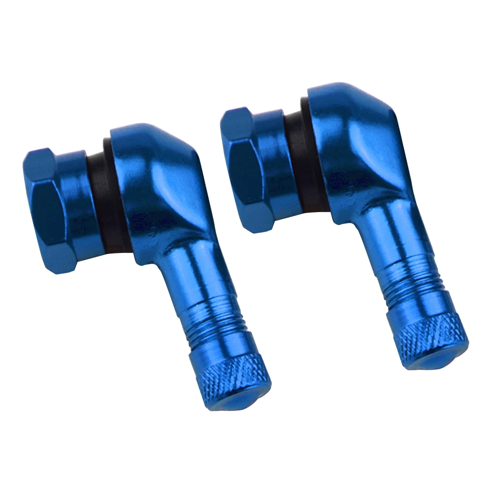 90° CNC Aluminum Motorcycle Valve Stems Tire 10mm Pair 11.3mm Rim Wheel AluminumValve Stems