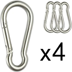 Mousquetons de verrouillage à maillons rapides M7, crochets en acier inoxydable 304 pour hamac d'escalade, balançoire, chaise suspendue de Yoga, 4 pièces 