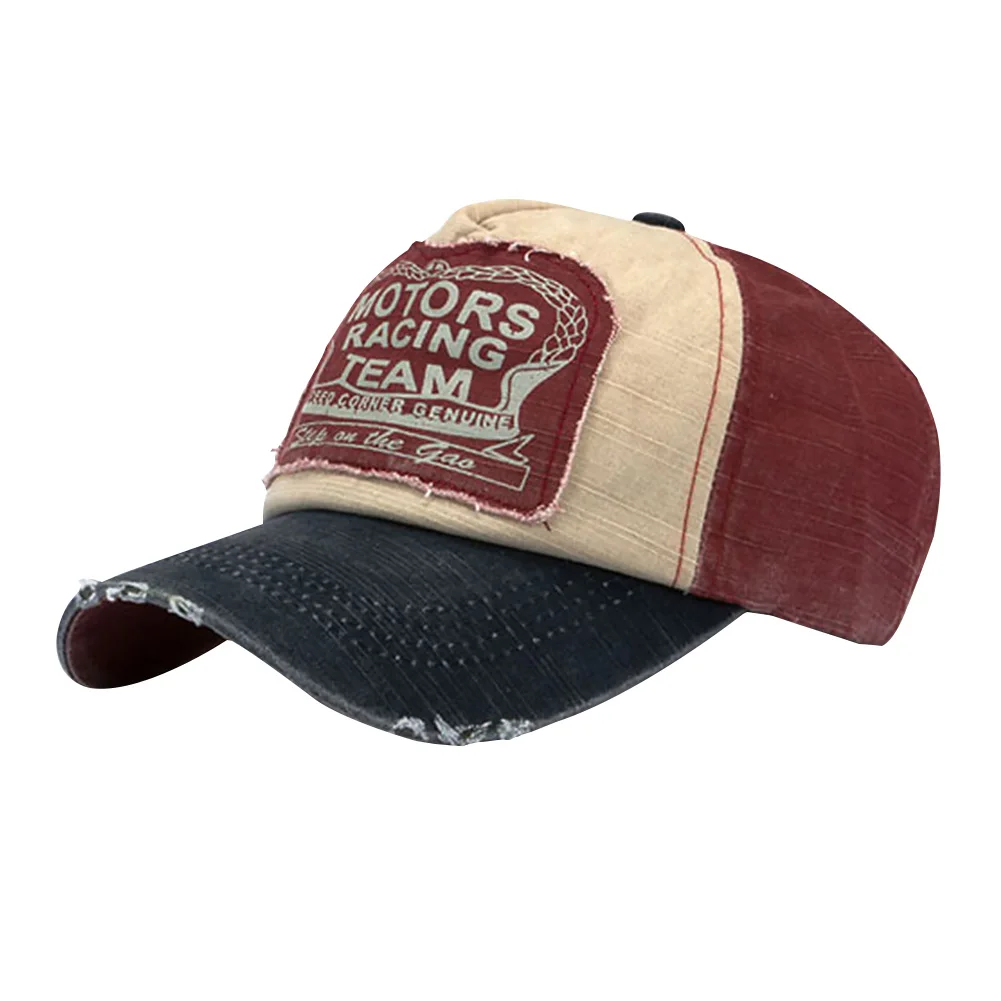 Мужская и Женская Ретро летняя хип-хоп Лоскутная шляпа, модная бейсболка, уличная дышащая Регулируемая Солнцезащитная бейсболка из смеси хлопка