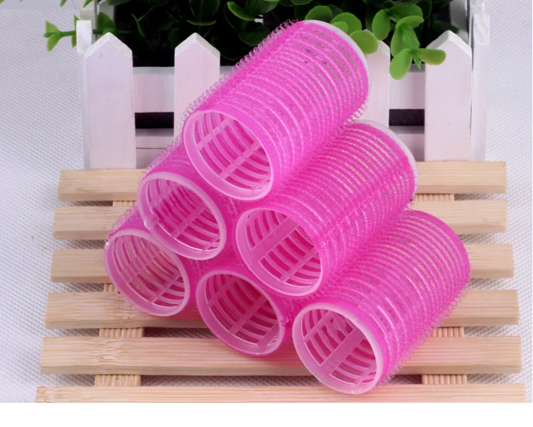 Hair Styling Tool Hair Curling Tools Hair Rollers 6Pcs/Pack Self Grip Hair Curlers Salon Dressing Curlers Jumbo Size Sticky Cling Style