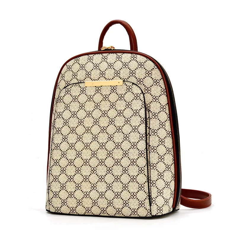 Бразилия Европа и сумка американского фасона Женская стиль четыре листа цветок рюкзак Оболочка Повседневная практичная школьная сумка