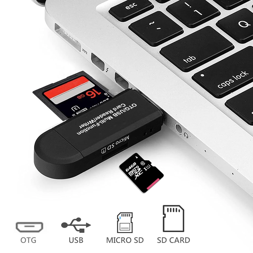 Кардридер для карт памяти SD TF USB 2 0 OTG адаптер ПК ноутбуков | Компьютеры и офис
