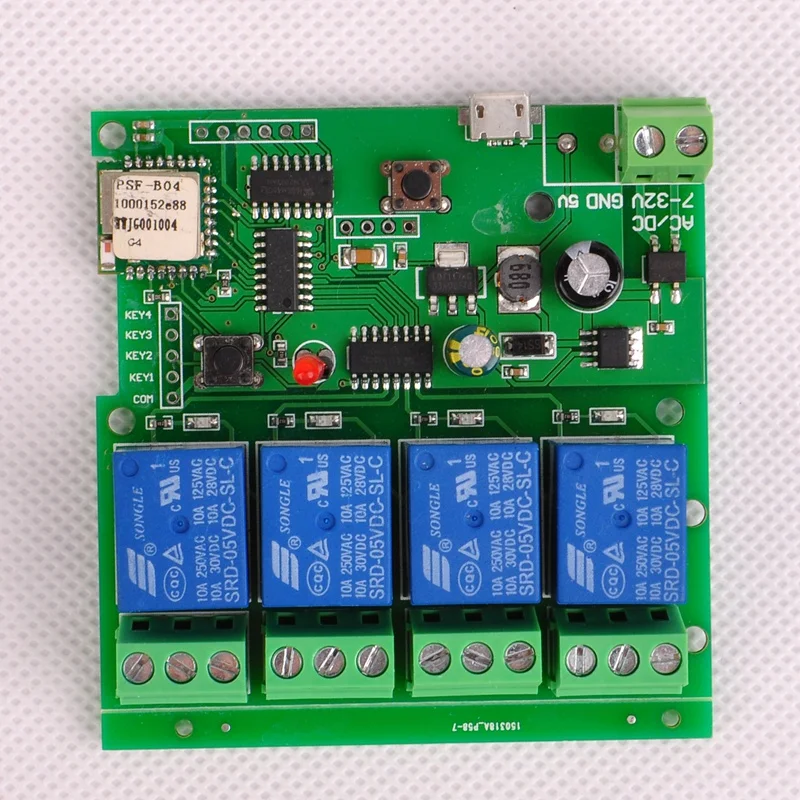 ABKT-4Ch-Rf 7-32 в пост Модуль Автоматизации умного дома Diy Беспроводной переключатель дистанционного Управление 433 МГц интеллигентая(ый) Пульт дистанционного управления Беспроводной переключатель стоматологический