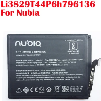 

100% Real 2950mAh Li3829T44P6h796136 For ZTE Nubia Z17 Mini NX569J NX569H Hihg quality Battery+Tracking Number
