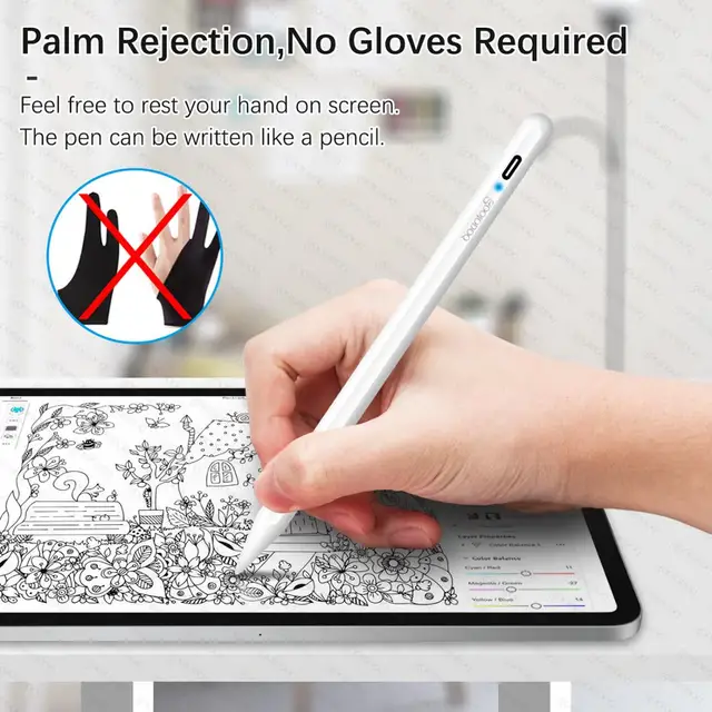 GOOJODOQ Pencil Stylus Pen for iPad Pro 2020 10.2 (7th Gen) 2019 /2018 / Air 3 with Palm Rejection for Apple Pencil 2 애플펜슬 1