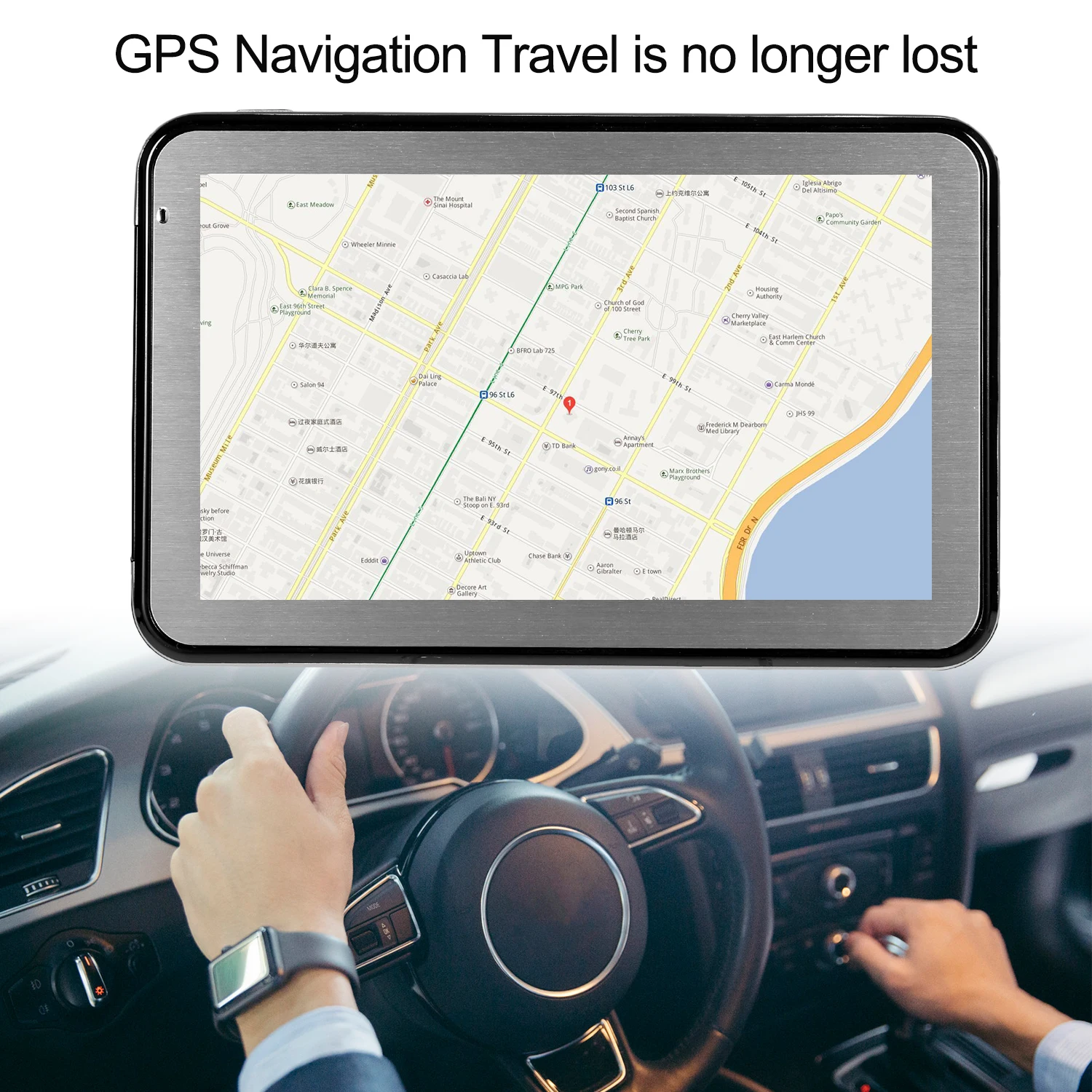 Автомобильный портативный gps навигатор 128 м 8 Гб FM видео плеер 5 дюймов Автомобильный навигатор с поддержкой спины+ карта HD сенсорный экран умный голос