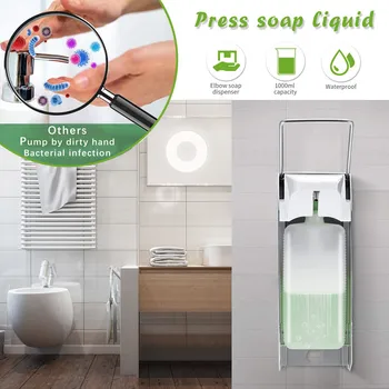 

1000ML Elbow Soap Dispenser Soap Lotion Pumps Manual Type Sope Dispenser Elbow Sanitizer Dispenser Disinfection Dispenser