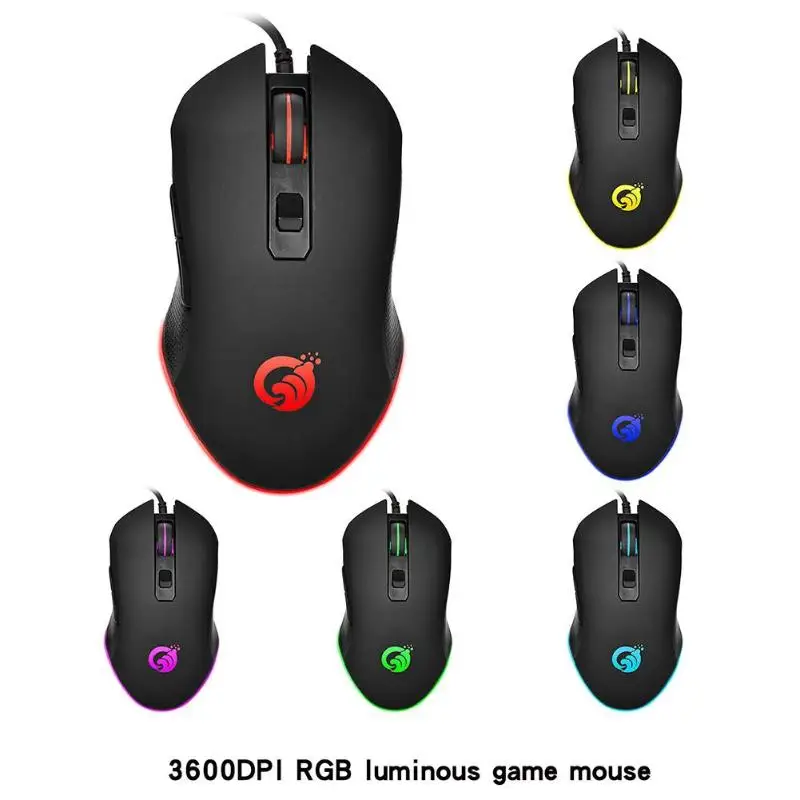 G70 USB 1 5 м Проводная RGB подсветкой игровая Мышь 6 Кнопка 3600 Точек на дюйм компьютер