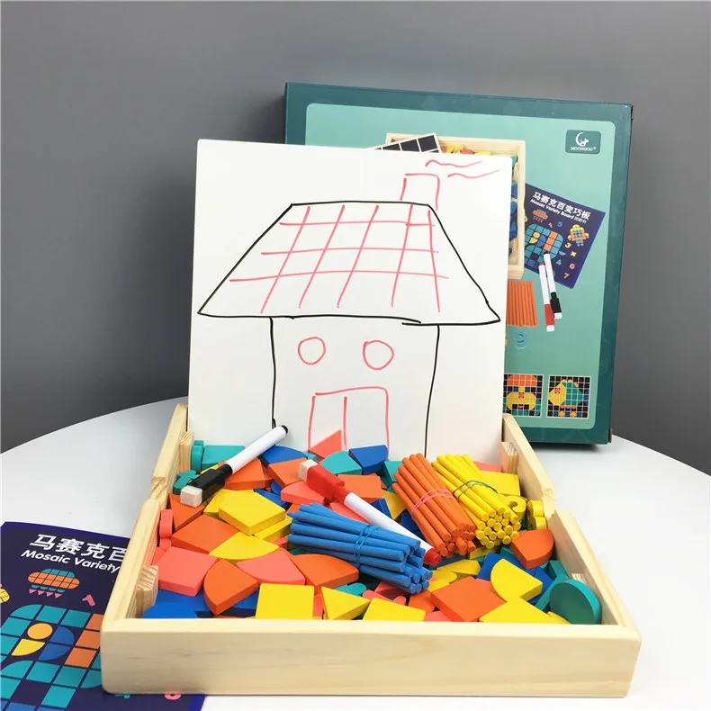 

Puzzle Jigsaw Puzzle Sketchpad Educational Toy Children Early Childhood Educational Mosaic Flexible Jigsaw Puzzle Toy