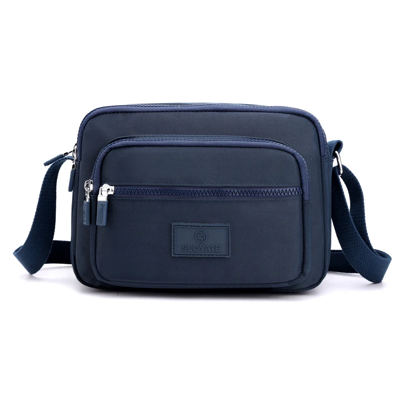 Fashion Women Crossbody Bag Nylon Oxford Lightweight Tote Waterproof Zipper Top-handle Package Travel Shoulder Bag